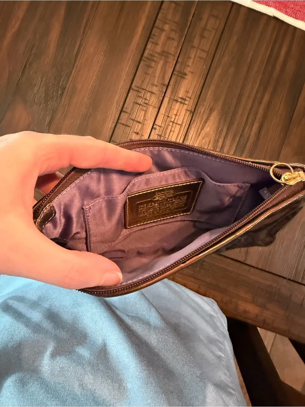 Coach Bronze Madison Wristlet Purse